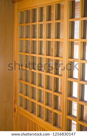 Wooden big japanese style house, stock photo