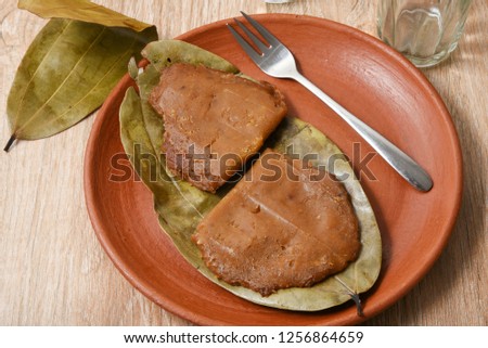 Jack fruit or Chakka Ada, Ela Ada is a sweet and traditional Kerala snack steamed in banana leaf served at evening tea time or as breakfast, India. Healthy South Indian food. a seasonal dish.