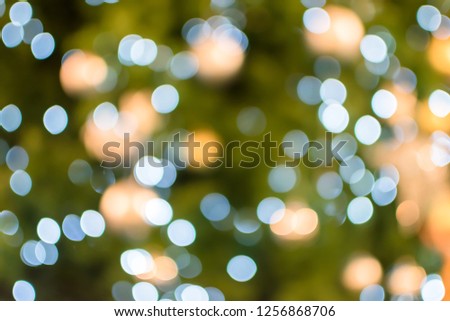 Bokeh light of christmas tree background.Blurred light.