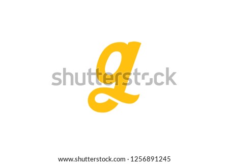 elegant and creative letter G logo vector design.orange color