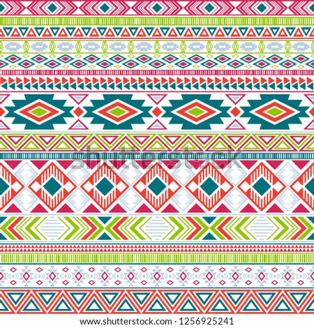 Mexican american indian pattern tribal ethnic motifs geometric vector background. Beautiful native american tribal motifs textile print ethnic traditional design. Mexican folk fashion.