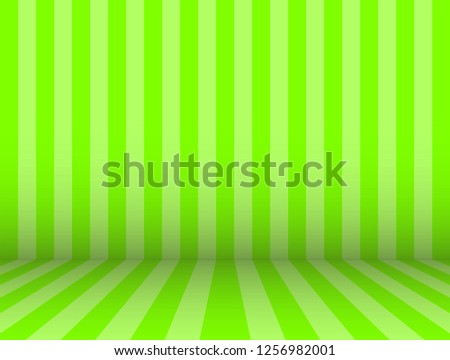 Stripe Room in UFO GREEN or Chartreuse (#7fff00) color themed background illustration in vector.