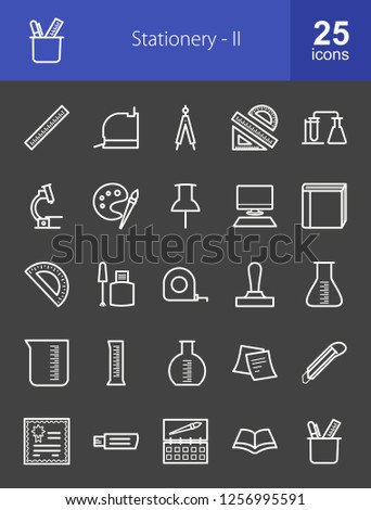 Stationery Line Icons