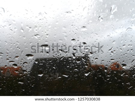 Raindrops on the window in Sankt Peter-Ording