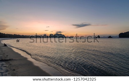 Sunset view near the beach