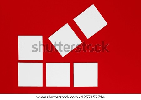 Photo. Template for branding identity. For graphic designers presentations and portfolios. Red and white