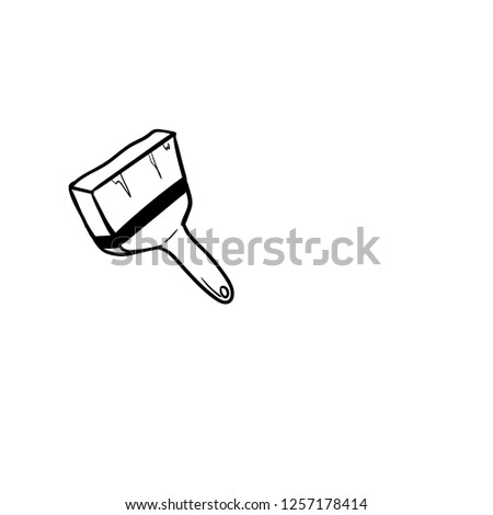 paint brush doodle drawing icon vector 