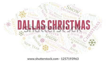 Dallas Christmas word cloud.