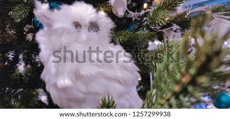 christmas owl ornament in tree