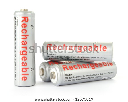 Rechargeable AA batteries Royalty-Free Stock Photo #12573019