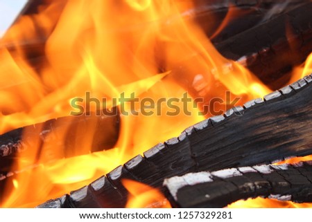 Fire flame firewood