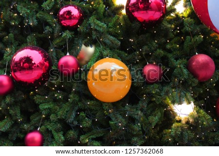 Christmas tree with beautiful christmas balls