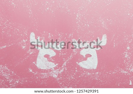 Christmas background. Winter background. Pink background.