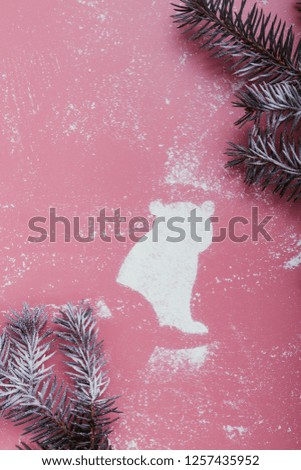 Christmas background. Winter background. Pink background.