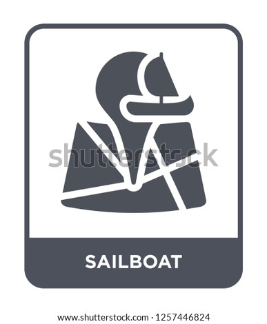 sailboat icon vector on white background, sailboat trendy filled icons from Maps and locations collection, sailboat simple element illustration