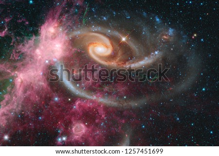 Nebulae and many stars in outer space. Elements of this image furnished by NASA.