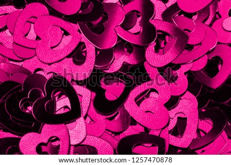 image of plastic decorative hearts background picture