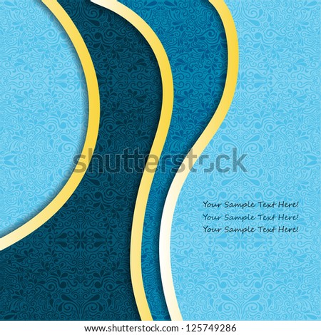 Blue abstract modern vector background with pattern