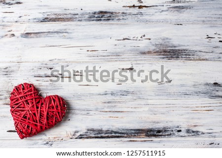 background with hearts, Valentine. Valentine's Day. Love. wicker hearts. Romantic photo. Place for text. Romantic background with copy space