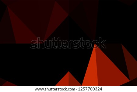 Dark Red vector polygonal pattern. A vague abstract illustration with gradient. The textured pattern can be used for background.