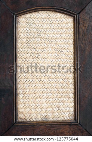 Bamboo weave pattern with wood frame
