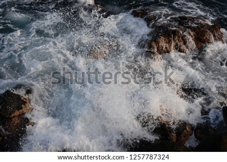 Surf, waves, gout, at the Atlantic Ocean at the island of Tenerife, Spain