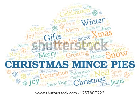 Christmas Mince Pies word cloud.