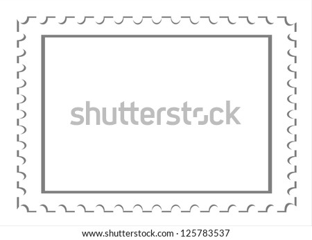 Vector   blank postage stamps isolated  background.