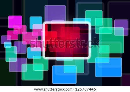 Abstract background with blank shapes