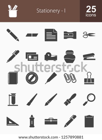 Stationery Glyph Icons
