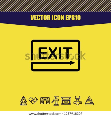 Exit symbol icon vector