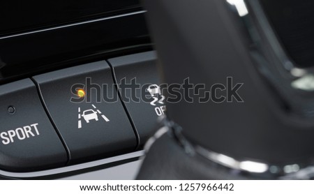 Track assistant in a modern car Royalty-Free Stock Photo #1257966442