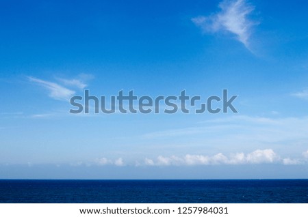 Sea view and blue sky full of clouds during day light - Image
