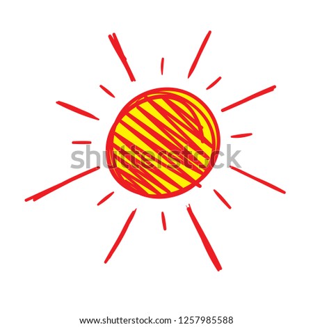 hand drawing sun symbol