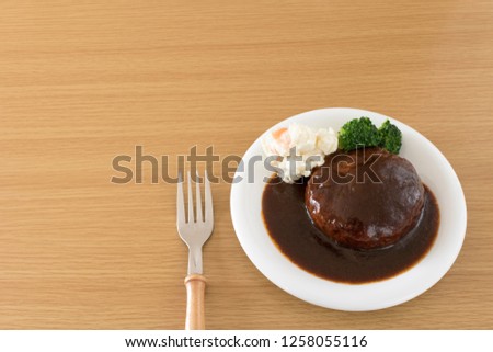 hamburger steak demi-glace sauce