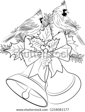 Christmas bells coloring page 