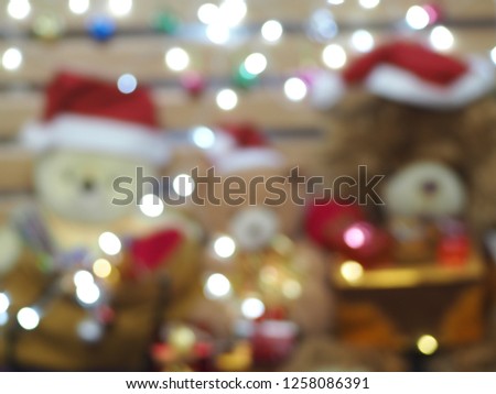 Blurred focus background Christmas holiday.