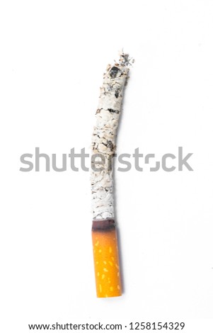 The cigarette isolated on a white background