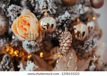 Christmas tree decoration on the Christmas tree, decoration for the new year, background