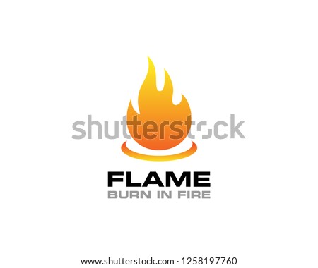 Fire Flame Icon Vector Logo Design Template.