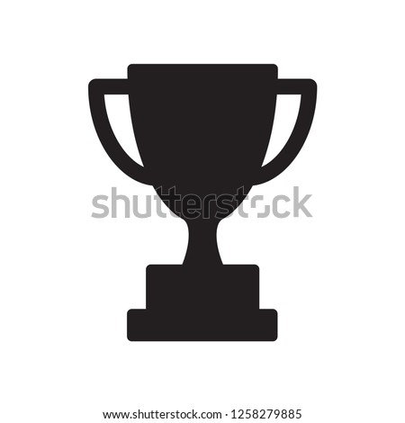 trophy icon in trendy flat style  Royalty-Free Stock Photo #1258279885