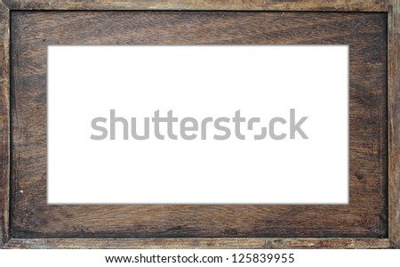 wood frame isolated on white background