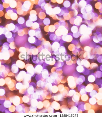 defocus purple lights for abstract wallpaper decorations xmas, holiday festival backdrop concept. 