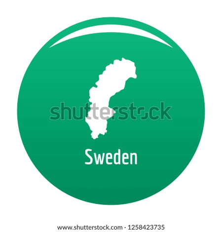 Sweden map in black. Simple illustration of Sweden map isolated on white background