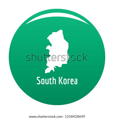South Korea map in black. Simple illustration of South Korea map isolated on white background