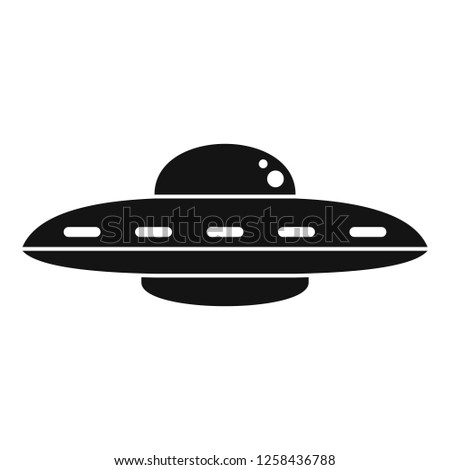 Ufo cosmic ship icon. Simple illustration of ufo cosmic ship icon for web design isolated on white background
