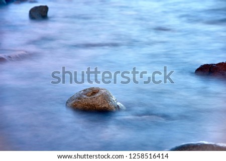 long exposure rocks sea 