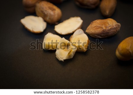 Clean Ripe Dried Hazelnuts Fruit Food Macro Close up Detail Background Photography