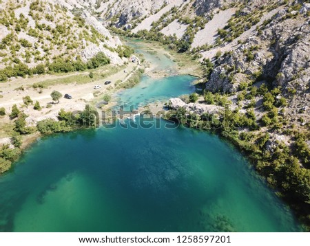 Zrmanja and Krupa Rivers in northern Dalmatia, Croatia are famous for their canons springs and clear waters. This was a site of Winnetou filming.