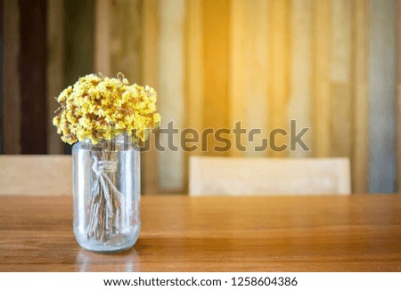 flowerpot on wooden table